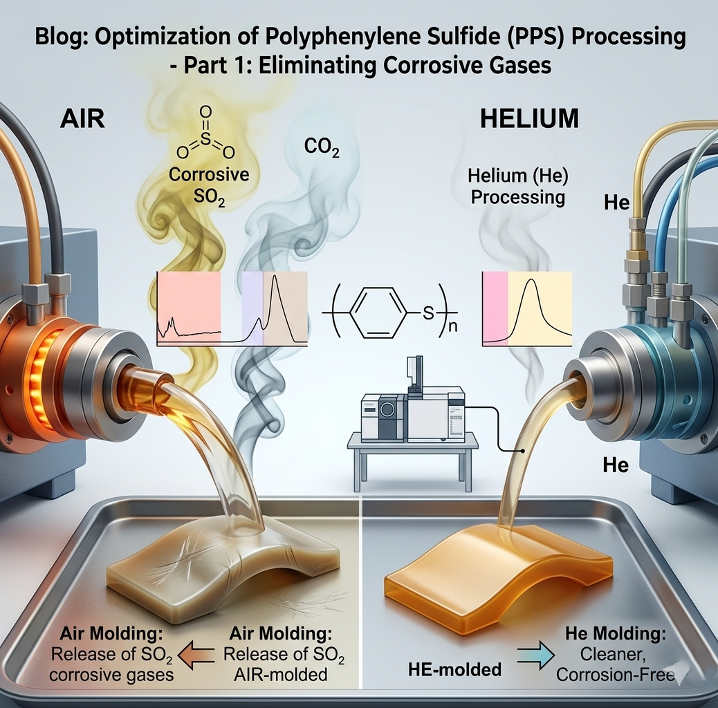 Ega Lab PPS Analysis Using EGA-MS in Air and Helium Atmospheres