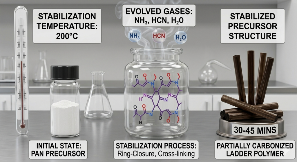 PAN-Based Carbon Fiber Stabilization Using EGA-MS Analysis
