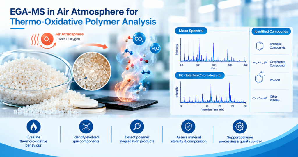 EGA-MS in Air Atmosphere for Thermo-Oxidative Polymer Analysis
